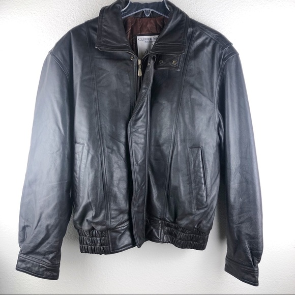 Clipper Mist London Fog Vintage Leather Jacket S - Picture 2 of 8